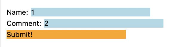 Figure 1: The example form in our browser.