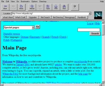 Figure 7: Netscape Navigator 1.22. (Wikipedia.)